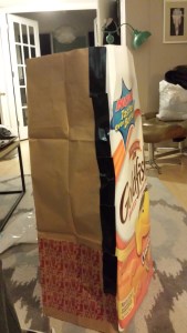 Goldfish halloween costume taped